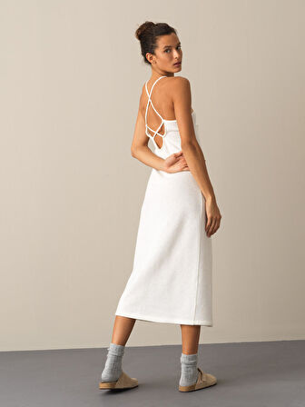 Xint Beyaz Regular Fit Elbise