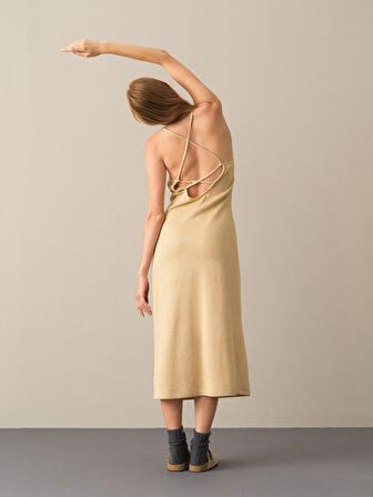 Xint Bej Regular Fit Elbise