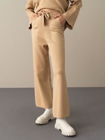 Xint Bej Regular Fit Triko Pantolon