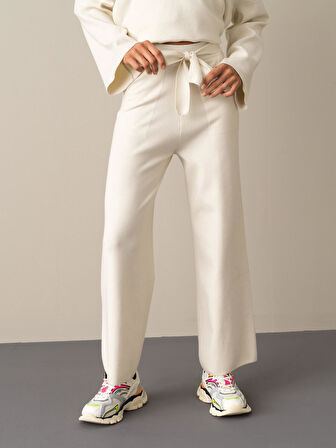 Xint Ekru Regular Fit Triko Pantolon