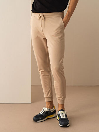 Taş Rengi Slim Fit Pamuklu Pantolon