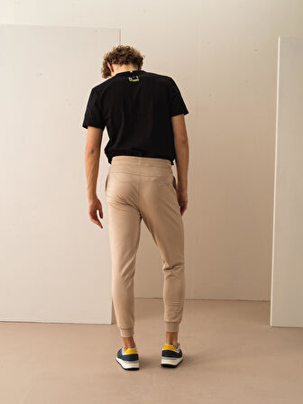 Taş Rengi Slim Fit Pamuklu Pantolon