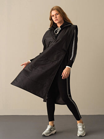 Xint Siyah Dik Yaka Regular Fit Yelek