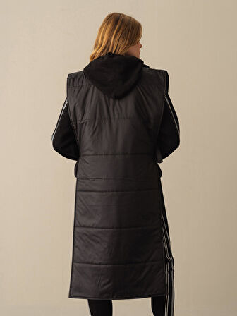 Xint Siyah Dik Yaka Regular Fit Yelek