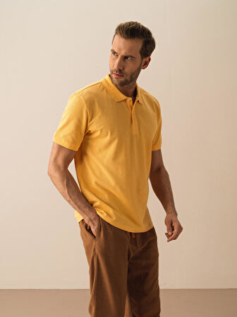 Sarı Regular Fit Pamuklu Tişört