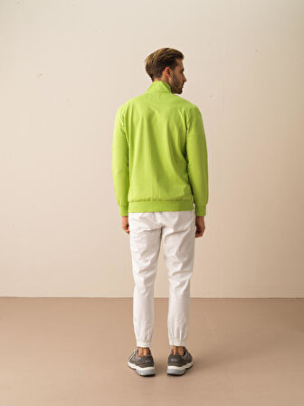 Yeşil Slim Fit Pamuklu Sweatmont