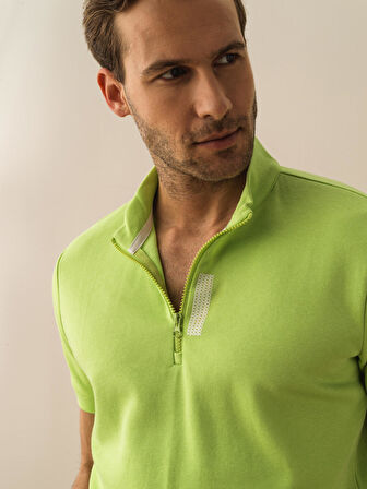 Yeşil Regular Fit Pamuklu Tişört