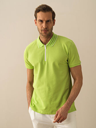 Yeşil Regular Fit Pamuklu Tişört