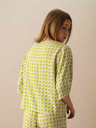 Yeşil Oversize  Gömlek