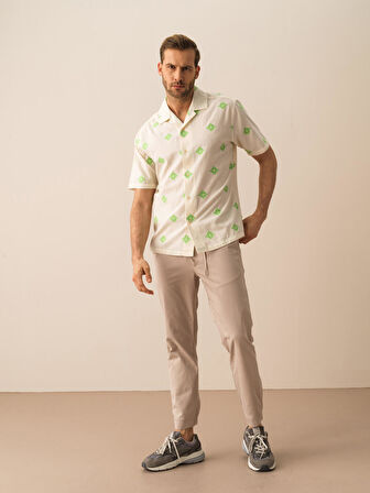Yeşil Regular Fit Pamuklu Gömlek