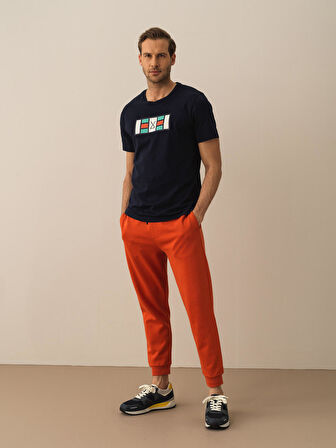 Lacivert Regular Fit Pamuklu Tişört