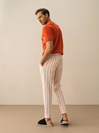 Kiremit Rengi Regular Fit Pamuklu Pantolon