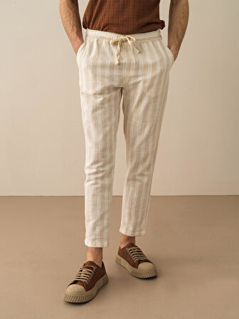 Taş Rengi Regular Fit Pamuklu Pantolon