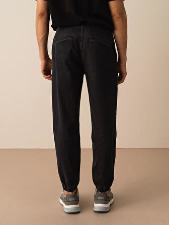 Siyah Slim Fit Pamuklu Denim Pantolon