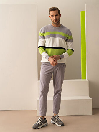 Gri Regular Fit Pamuklu Kazak