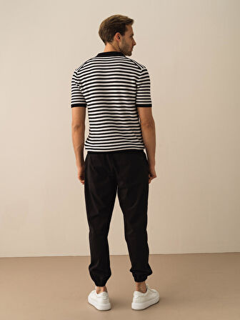 Siyah Regular Fit Pamuklu Kazak