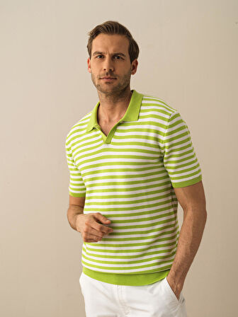 Yeşil Regular Fit Pamuklu Kazak