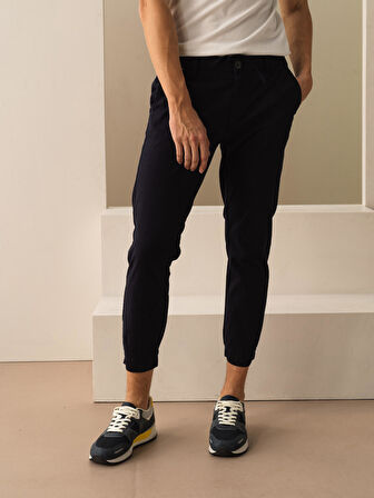 Lacivert Slim Fit Pamuklu Pantolon