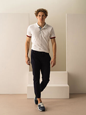 Lacivert Slim Fit Pamuklu Pantolon