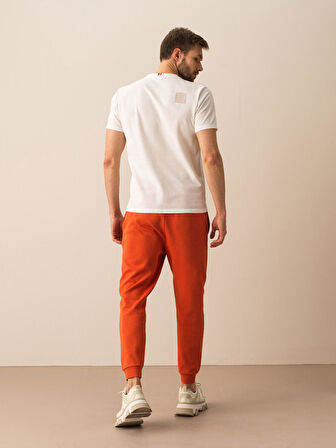 Kiremit Rengi Regular Fit Pamuklu Sweat Pantolon