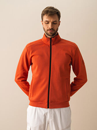Kiremit Rengi Regular Fit Pamuklu Sweatmont