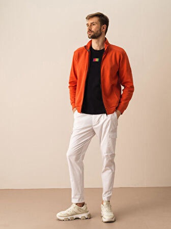 Kiremit Rengi Regular Fit Pamuklu Sweatmont