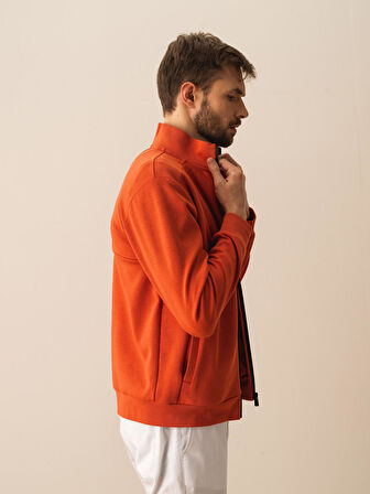 Kiremit Rengi Regular Fit Pamuklu Sweatmont
