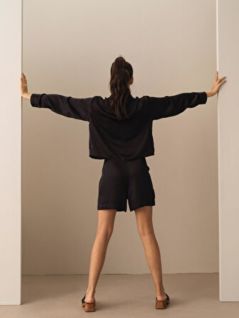 Siyah Oversize  Şort