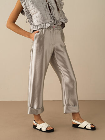 Gri Regular Fit  Pantolon