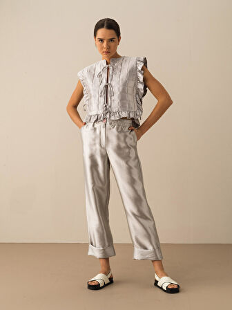 Gri Regular Fit  Pantolon