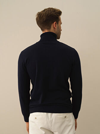 Xint Lacivert Pamuk Dokulu Regular Fit Kazak