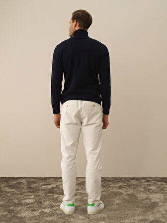 Xint Lacivert Pamuk Dokulu Regular Fit Kazak