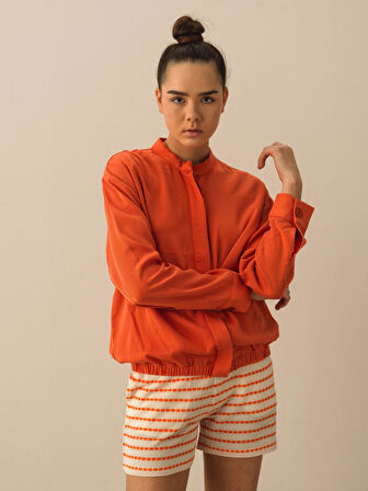 Kiremit Rengi Oversize Ceket
