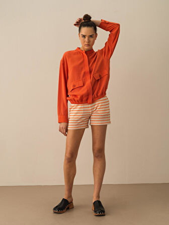 Kiremit Rengi Oversize Ceket