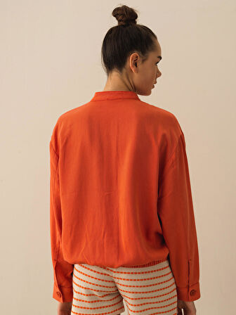 Kiremit Rengi Oversize Ceket