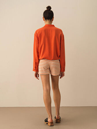 Kiremit Rengi Oversize Ceket