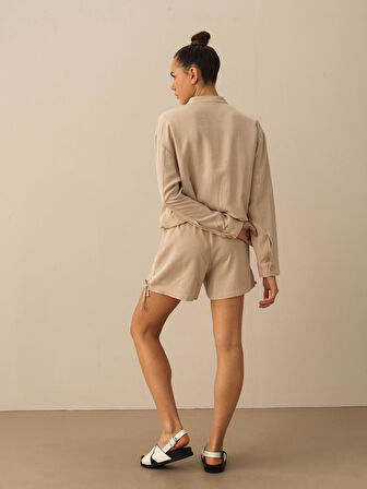 Taş Rengi Oversize Ceket