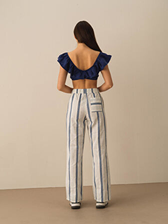 Lacivert Slim Fit Bluz
