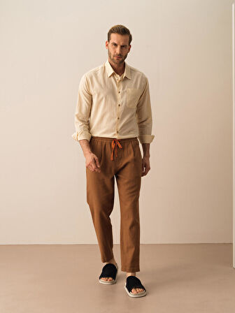 Vizon Regular Fit Keten Pantolon