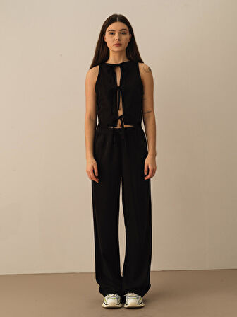 Siyah Regular Fit Atlet