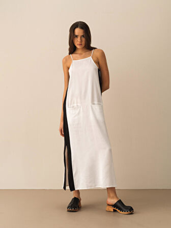 Beyaz Regular Fit Elbise