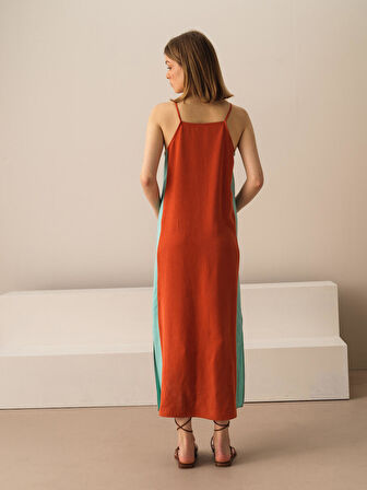 Kiremit Rengi Regular Fit Elbise