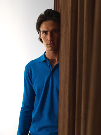 Xint Mavi Pamuk Dokulu Regular Fit Kazak