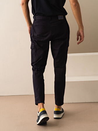 Lacivert Slim Fit Pamuklu Pantolon