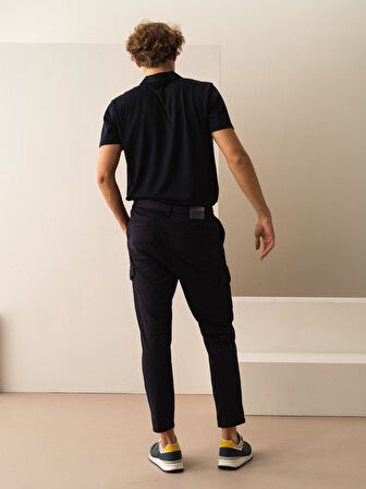 Lacivert Slim Fit Pamuklu Pantolon