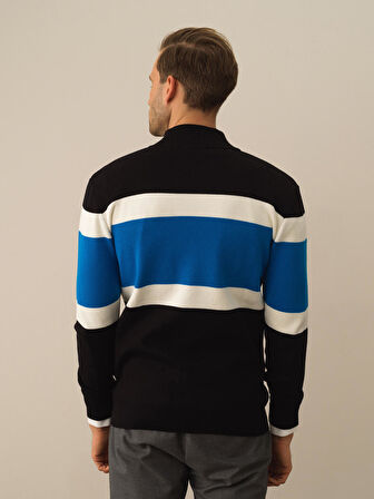 Xint Siyah Pamuk Dokulu Regular Fit Hırka