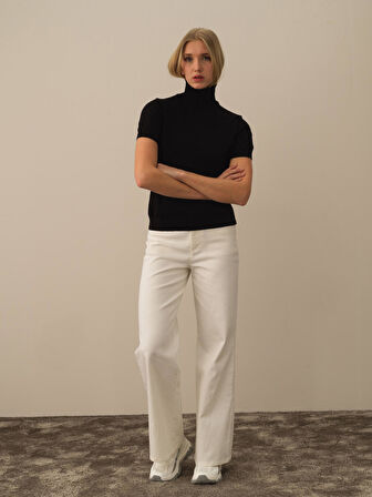 Xint Siyah Pamuk Dokulu Regular Fit Kazak