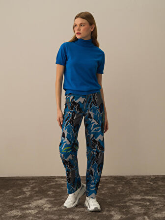 Xint Mavi Pamuk Dokulu Regular Fit Kazak