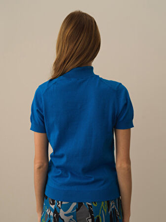 Xint Mavi Pamuk Dokulu Regular Fit Kazak