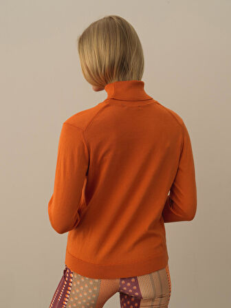 Xint Oranj Pamuk Dokulu Regular Fit Kazak